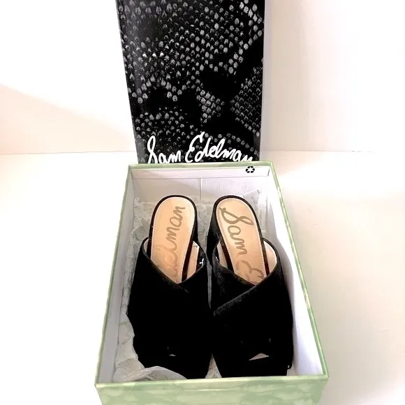 Sam Edelman 'Stanley’ Suede Leather Block Heels, Black, size 7M