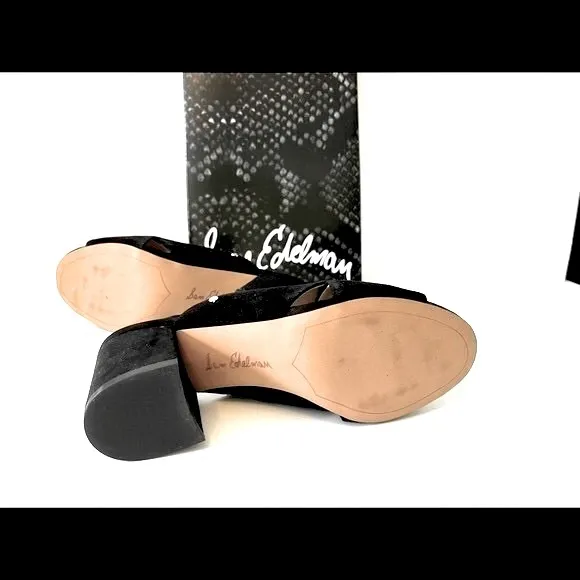 Sam Edelman 'Stanley’ Suede Leather Block Heels, Black, size 7M