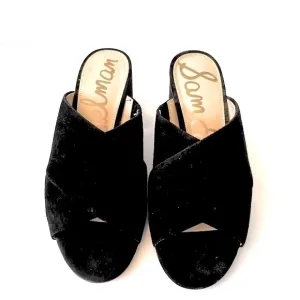 Sam Edelman 'Stanley’ Suede Leather Block Heels, Black, size 7M