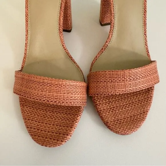 Sam Edelman Women's Yaro Perla Strappy Open Toe Sandal Heel Pink Size 9.5