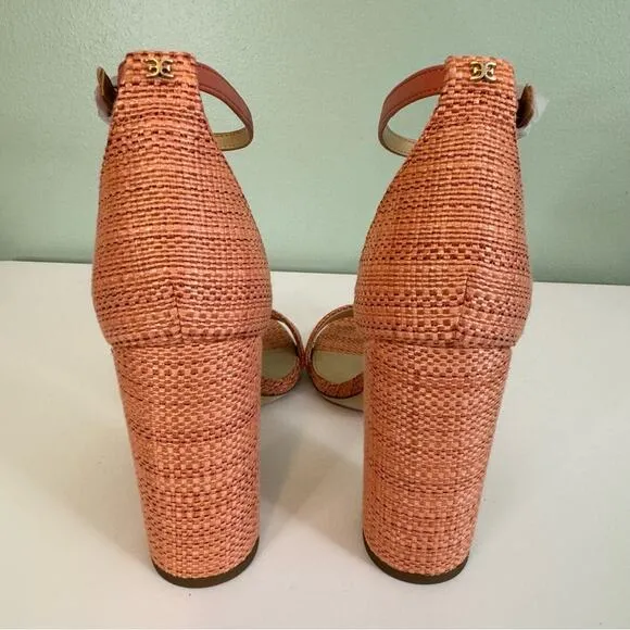 Sam Edelman Women's Yaro Perla Strappy Open Toe Sandal Heel Pink Size 9.5