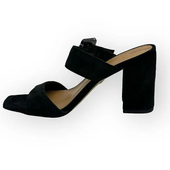 Sam Edelman Dalton chunky block Sandal/Heels Black Womens 7