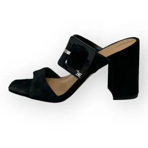 Sam Edelman Dalton chunky block Sandal/Heels Black Womens 7