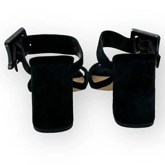 Sam Edelman Dalton chunky block Sandal/Heels Black Womens 7