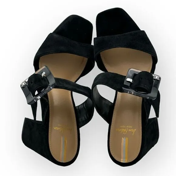 Sam Edelman Dalton chunky block Sandal/Heels Black Womens 7