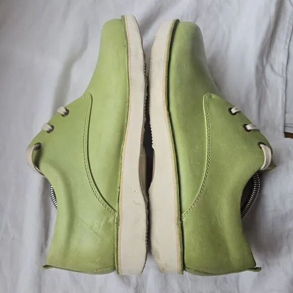 Samuel Hubbard Free Men's Green Leather Casual Oxfords Size 11.5 M--M1100-043
