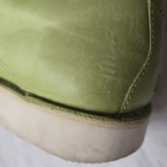 Samuel Hubbard Free Men's Green Leather Casual Oxfords Size 11.5 M--M1100-043