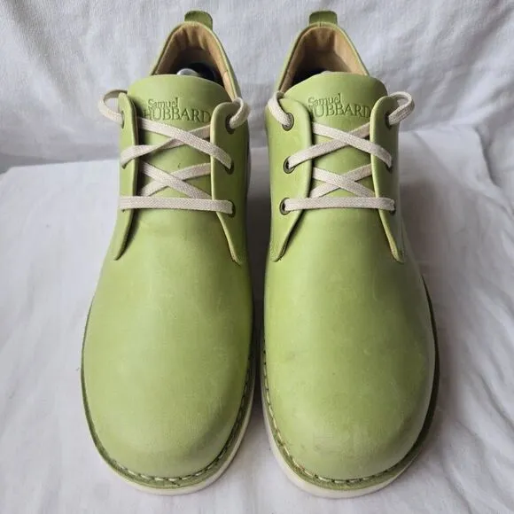 Samuel Hubbard Free Men's Green Leather Casual Oxfords Size 11.5 M--M1100-043