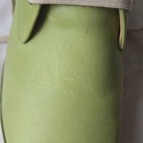 Samuel Hubbard Free Men's Green Leather Casual Oxfords Size 11.5 M--M1100-043