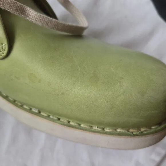 Samuel Hubbard Free Men's Green Leather Casual Oxfords Size 11.5 M--M1100-043