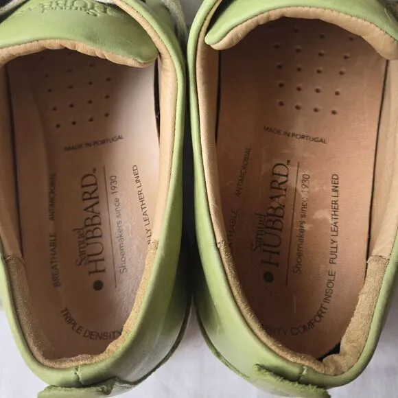 Samuel Hubbard Free Men's Green Leather Casual Oxfords Size 11.5 M--M1100-043