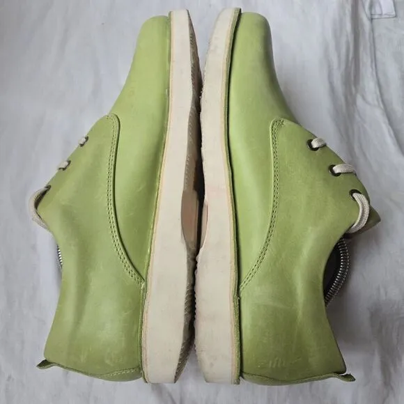 Samuel Hubbard Free Men's Green Leather Casual Oxfords Size 11.5 M--M1100-043