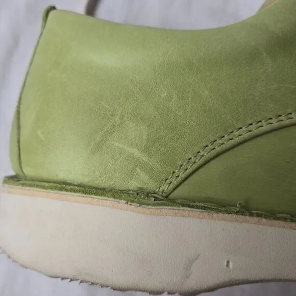 Samuel Hubbard Free Men's Green Leather Casual Oxfords Size 11.5 M--M1100-043
