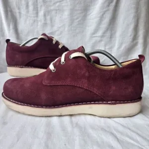 Samuel Hubbard Free Men's Plum Suede Casual Oxfords Size 11.5 M --M1100-037