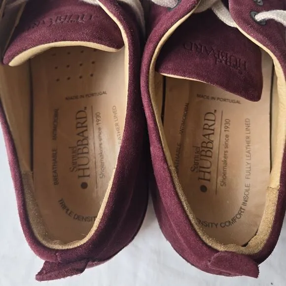 Samuel Hubbard Free Men's Plum Suede Casual Oxfords Size 11.5 M --M1100-037