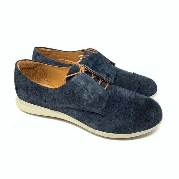 Samuel Hubbard Freedom Now Midnight Blue Suede Women's 9M Oxfords
