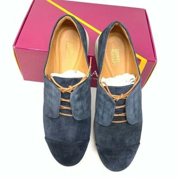 Samuel Hubbard Freedom Now Midnight Blue Suede Women's 9M Oxfords