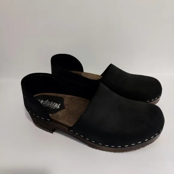 Sandgrens Swedish Handmade Wooden Closed Back Clog| Brett Low
