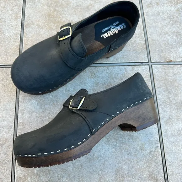 Sandgrens Swedish Handmade Wooden Closed Back Clogs
