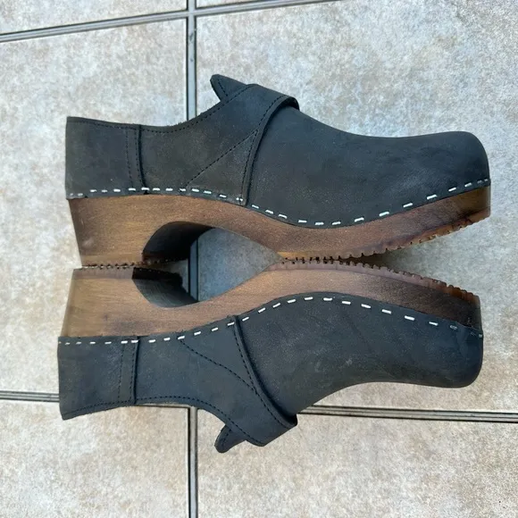 Sandgrens Swedish Handmade Wooden Closed Back Clogs