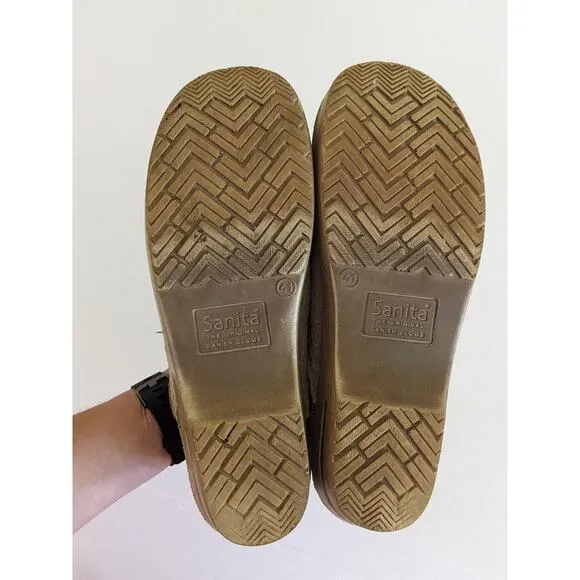 Sanita Alisa Professional Clogs Sz 41/9.5-10 Beige Original Danish Clogs