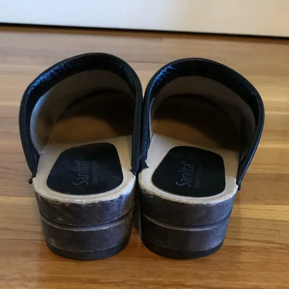 SANITA Nova Danish Open Back Wood Heel Clogs