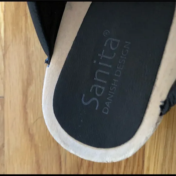 SANITA Nova Danish Open Back Wood Heel Clogs
