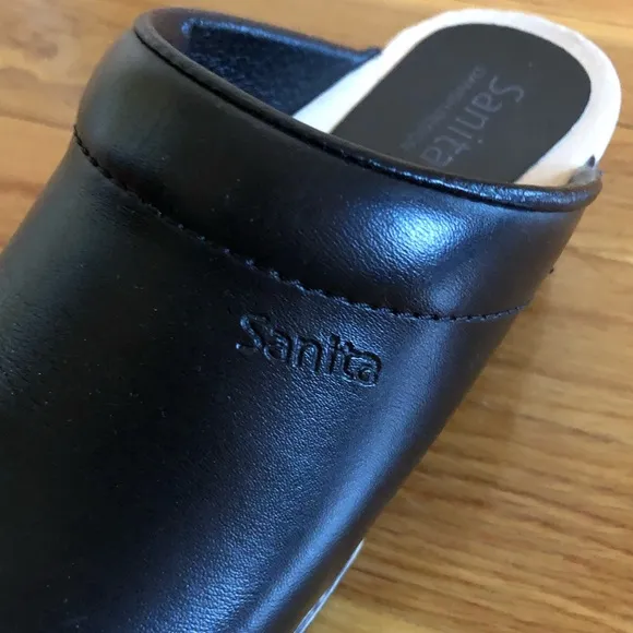 SANITA Nova Danish Open Back Wood Heel Clogs