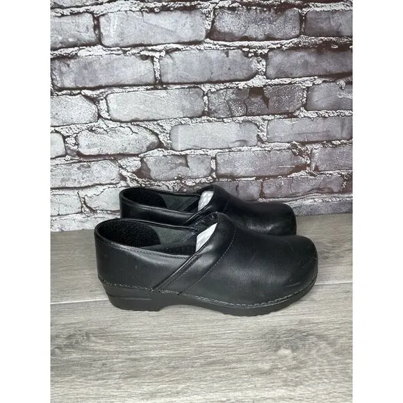 Sanita Original Danish Clogs Black Leather Clogs Nurse Shoes Women’s 42EU/11M US