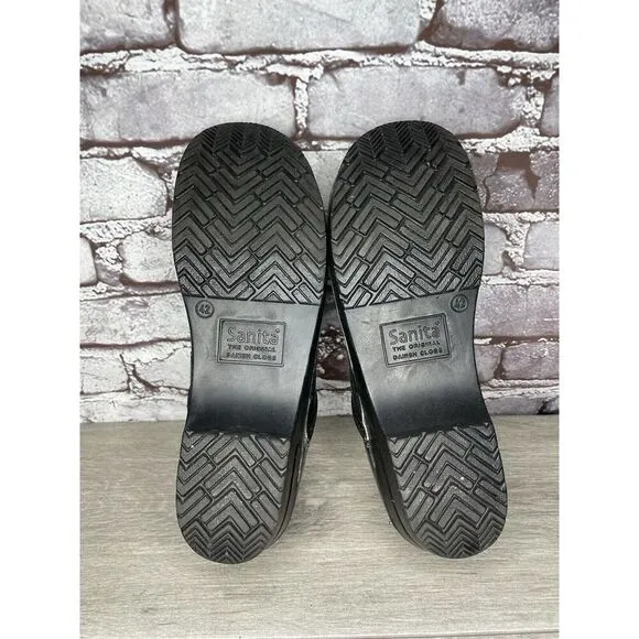Sanita Original Danish Clogs Black Leather Clogs Nurse Shoes Women’s 42EU/11M US