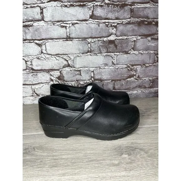 Sanita Original Danish Clogs Black Leather Clogs Nurse Shoes Women’s 42EU/11M US