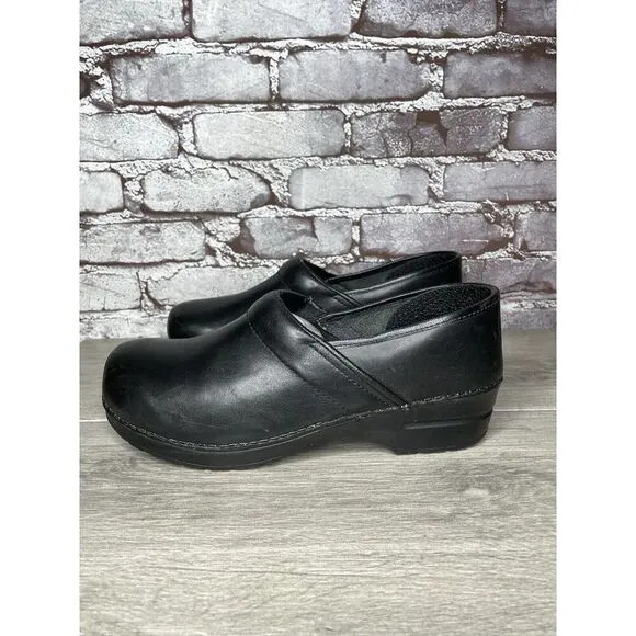 Sanita Original Danish Clogs Black Leather Clogs Nurse Shoes Women’s 42EU/11M US