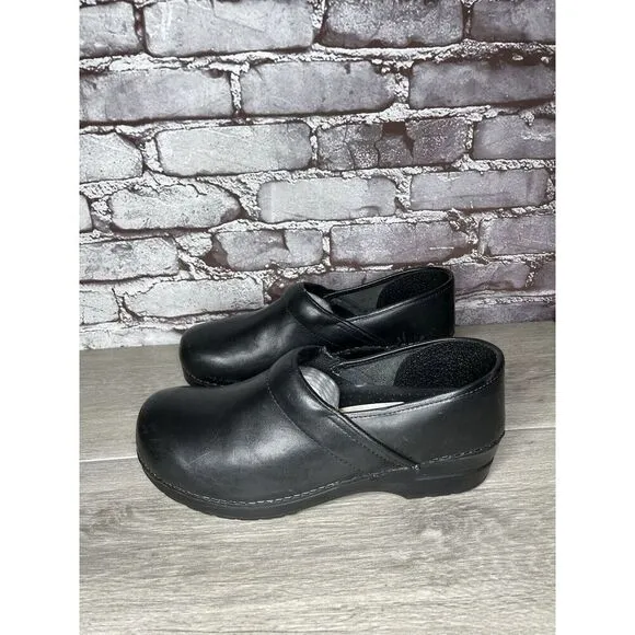 Sanita Original Danish Clogs Black Leather Clogs Nurse Shoes Women’s 42EU/11M US
