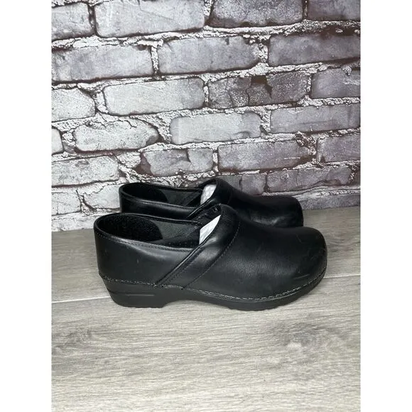 Sanita Original Danish Clogs Black Leather Clogs Nurse Shoes Women’s 42EU/11M US