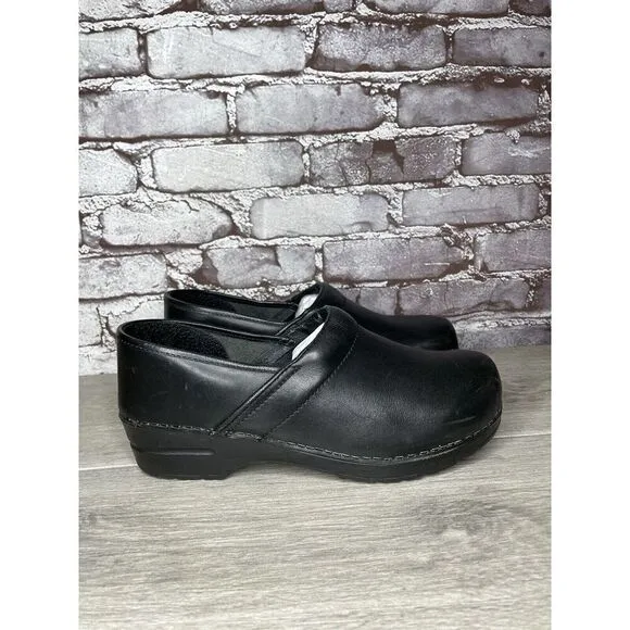 Sanita Original Danish Clogs Black Leather Clogs Nurse Shoes Women’s 42EU/11M US