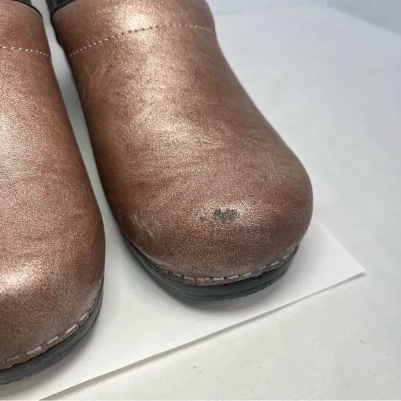 Sanita Professional Clogs Nursing Restaurant Mettalic Copper Women 7.5-8