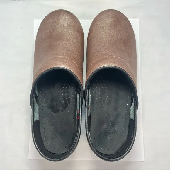 Sanita Professional Clogs Nursing Restaurant Mettalic Copper Women 7.5-8
