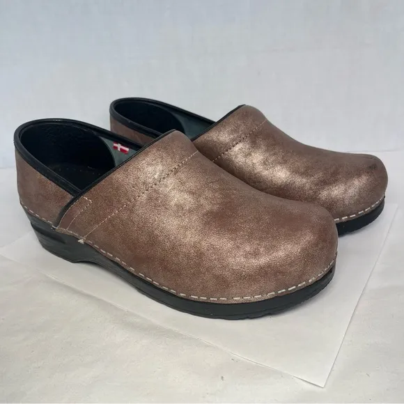 Sanita Professional Clogs Nursing Restaurant Mettalic Copper Women 7.5-8