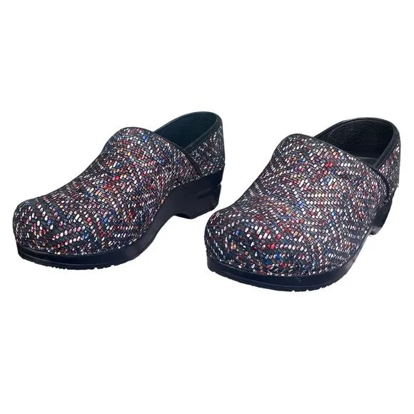 Sanita Women’s Leyden Multicolor Slip On Clogs Size 37 US 6.5