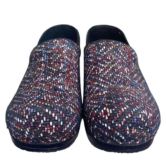 Sanita Women’s Leyden Multicolor Slip On Clogs Size 37 US 6.5
