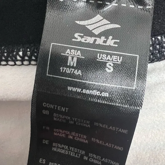 Santic Padded Cycling Pants and Jacket Set Black/Red