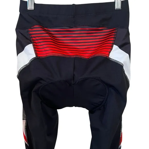 Santic Padded Cycling Pants and Jacket Set Black/Red