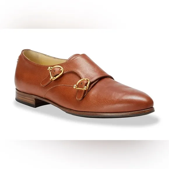 Sarah Flint Ilene X Gravati Chestnut Vachetta Double Monk Strap Loafer 39