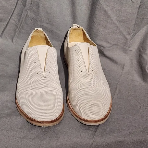 SARTORI GOLD - Made in Italy Off-White/Cream/Egg Shell Oxfords w/o Laces Size 38