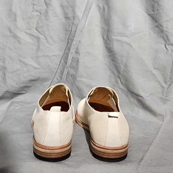 SARTORI GOLD - Made in Italy Off-White/Cream/Egg Shell Oxfords w/o Laces Size 38