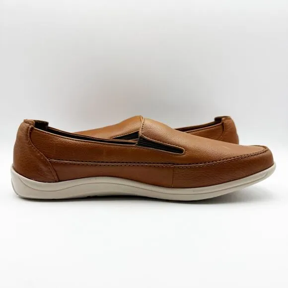 SAS Mens Weekender Loafer US Size 12.5 EU 45 Brown Leather Slip On Round Toe NIB