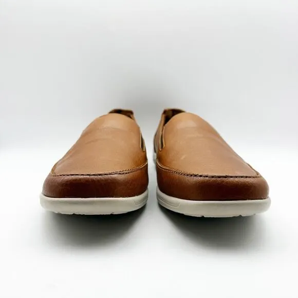 SAS Mens Weekender Loafer US Size 12.5 EU 45 Brown Leather Slip On Round Toe NIB