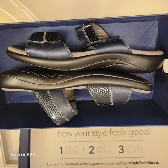SAS Navy Blue &quot;Nudu&quot; Slides. NIB. Size 8 Narrow.