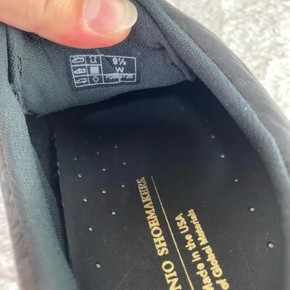 SAS San Antonio Shoemaker walkaround Lace shoe leather Made USA Black size 9.5W