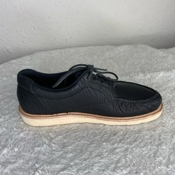 SAS San Antonio Shoemaker walkaround Lace shoe leather Made USA Black size 9.5W